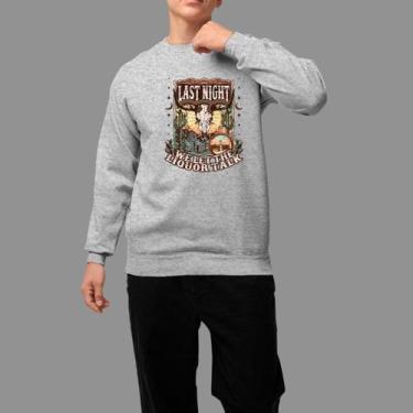 Imagem de Moletom Gola Careca Basico Masculino Moda De Country confortável Inver