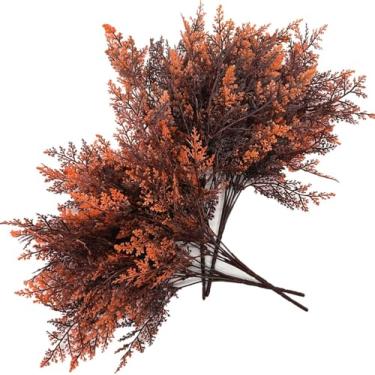 Imagem de Plantas de samambaias artificiais, plantas de plástico falso, folhas de samambaia, arbustos, caules, realista, decoração de grama de Boston para uso ao ar livre, interior, casa, jardim, festa,