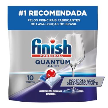 Imagem de Finish Powerball Quantum, Detergente para Lava Louças em Tabletes, 10 Tabletes
