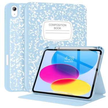 Imagem de Supveco Capa Fólio para iPad 10ª Geração 10,9 Polegadas 2022 com Suporte para Lápis [Suporta Apple Pencil 1ª Geração + Despertar/Hibernar Automaticamente], Proteção Premium com Capa Traseira