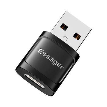 Imagem de Adaptador USB 3.0 Tipo C OTG Essager - Conversor USB A para Micro/Tipo
