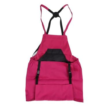 Imagem de Avental de jardinagem Grcfumo Saco para colheita de frutas, Bolsa para colheita de frutas em tecido Oxford, Bolsa para colheita de vegetais para fazenda de jardim de pomar (Rose Red)