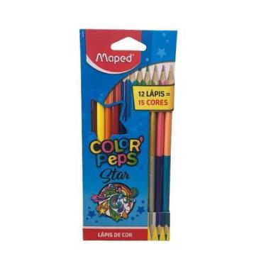Imagem de Lápis De Cor 12 Com 15 Cores Color Peps Star Maped - LC