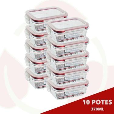Imagem de Pote Canelado Vidro 640ml Marmita Fit Resistente 10 Unidades - Belo Vi