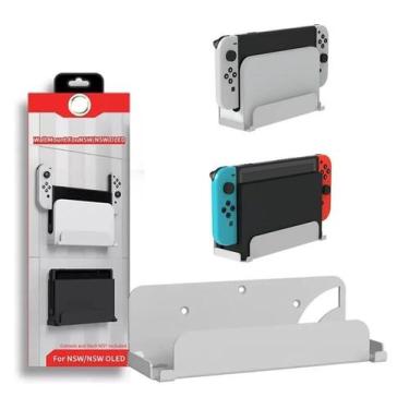Imagem de Suporte De Parede Em Aço Para Nintendo Switch/Oled Base Branco - TechB