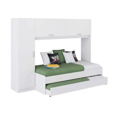 Imagem de Guarda-Roupa Infantil com Bicama June 3 pt Branco