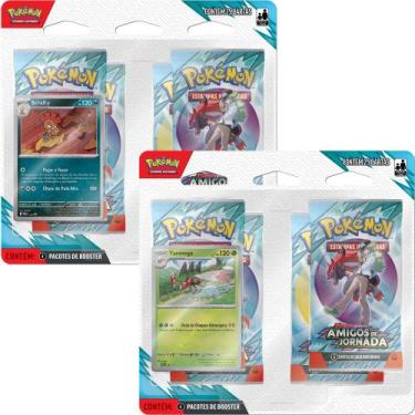 Imagem de Kit com 2 Quádruplo Pack Pokémon Escarlate e Violeta Amigos de Jornada