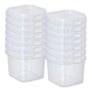 Imagem de 150un Pote Quadrado Com Lacre Bolo No Pote Descartável 220ml - WSPLAST