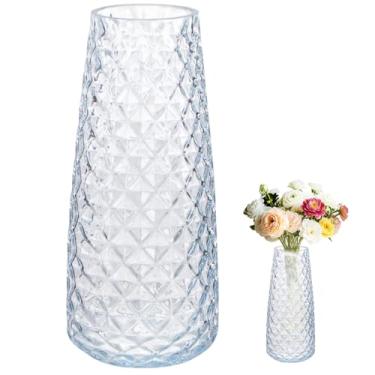 Imagem de TCooSo Vaso De Cristal Para Flores, Vidro Redondo Transparente Centro Mesa, Recipiente Moderno Vasos Florais Festas, Casamentos, Escritório, Decoração Casa