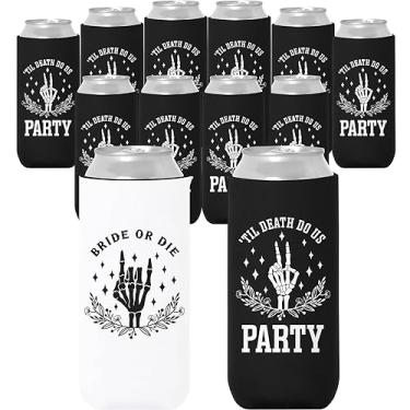 Imagem de Pop Nordic Noiva Ou Morra, Festa De Despedida Solteira, Lata Térmica Fina - Até A Morte, Mangas Finas Para Bebidas, 12 Peças, Engraçadas, Neoprene, Cerveja, Aconchegante, Granel, Decoração Chá Panel