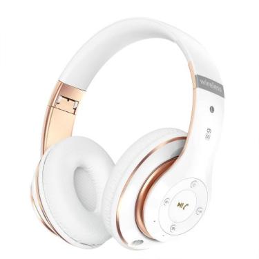 Imagem de Fones de ouvido Bluetooth Falebare 6S Over Ear 40h Playtime White