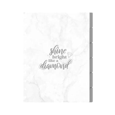 Imagem de Divisórias Iscool P/Caderno De Disco G Coleções Mármore Prata