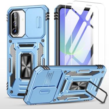 Imagem de Capa para Samsung Galaxy A56 5G, capas para Samsung A36 5G com capa para câmera e 2 peças protetoras de tela, [grau militar] à prova de choque/suporte magnético 360° capa protetora para Galaxy A36/A56