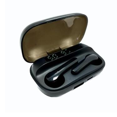 Imagem de Fone de Ouvido Bluetooth com Case de Carregamento LED, Display Digital, Controle Touch (Preto)