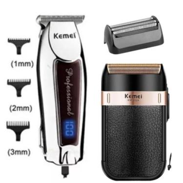 Imagem de Kit Cuidado Masculino (Kemei 2024 + 9164) Ideal Para Casa - Lippin