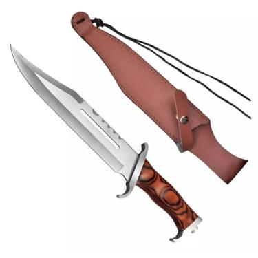 Imagem de Facão para Abrir Coco e Cortar Cana, Lâmina Inox 12 Polegadas, Bainha de Couro