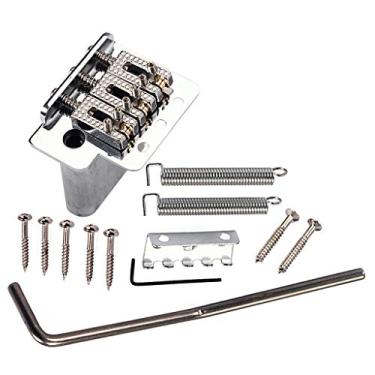 Imagem de Caixa de charutos Guitarra Tremolo Bridge Caixa de Charuto Guitarra Cromada (3 Cordas)