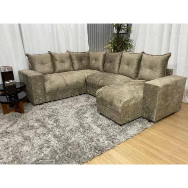 Imagem de Sofá de Canto C/ Chaise - Com 06 Lugares