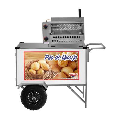 Imagem de Carrinho Pão De Queijo Cefaz Branco Com Forno Bl39p-t