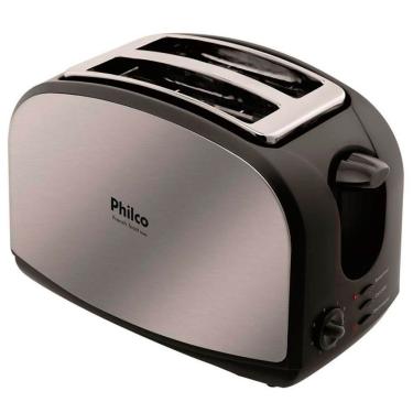 Imagem de Torradeira French Toast Com 8 Níveis De Tostagem Philco Inox Com Preto 220v