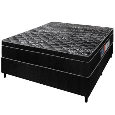 Imagem de Cama Box Casal + Colchão Casal Diplomata Orthopedic Com Espuma D-45 65x138x188 Cm Portobel Preto