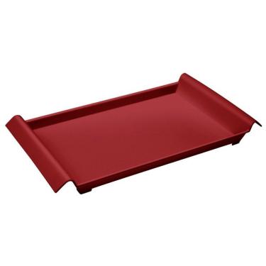 Imagem de Bandeja Retangular Coza Grande Casual De Polipropileno 45,5cm Vermelho