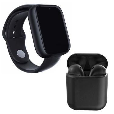 Imagem de Kit 1 Smartwatch A1 Pro Plus Preto + 1 Fone BT Preto