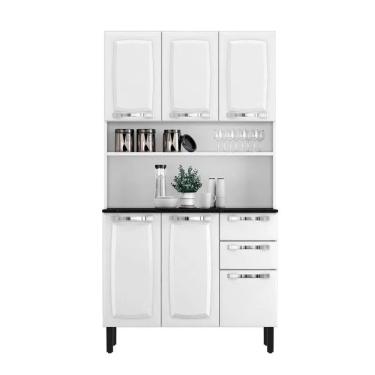 Imagem de Kit de Cozinha Compacta em Aço 6 Portas 2 Gavetas Pratika Branco - Itatiaia - KIT-105 6PT 2GV PRATIKA BRA
