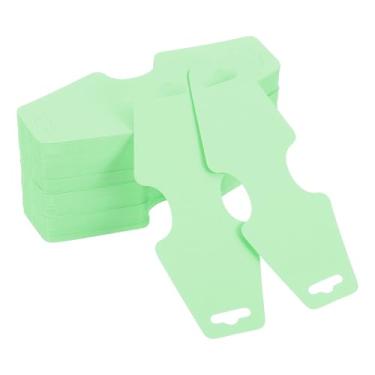 Imagem de PATIKIL 200 peças de cartões de exibição de colar e pulseira, porta-cartões em branco, embalagem de joias para pendurar colares, gargantilhas, brincos, acessórios de faixa de cabelo (verde claro, 12 x