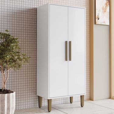 Imagem de Armário Multiuso Paraná 2 Portas 3 Prateleiras Branco - Kaiki Móveis