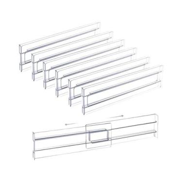 Imagem de Divisórias De Gaveta Transparentes Ajustáveis E Expansíveis Conjunto D