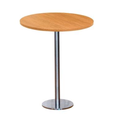 Imagem de Mesa Pisa Beta Bistrô Fratini 107,50cm (a) Disco Redondo Inox Tampo Mdp Redondo Samba 80cm (l)