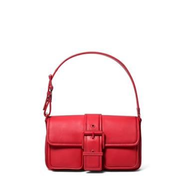 Imagem de Michael Kors Bolsa de ombro média Colby, Crimson, Carmesim, One Size
