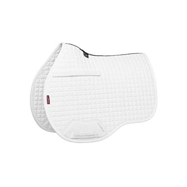 Imagem de LeMieux Almofada de sela quadrada de algodão de uso geral - Almofadas de sela inglesas para cavalos - Equipamento e acessórios para equitação equestre (branco - grande)