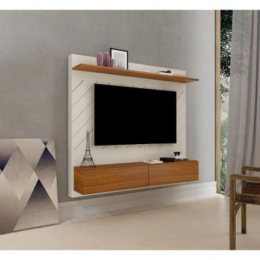 Imagem de Painel Para Tv 60" Com Prateleira Meline Carvalho Off White