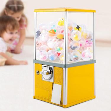 Imagem de Máquina De Chicletes De Cápsulas, Máquinas De Venda Automática Para Negócios, Máquina Dispensadora De Doces Comercial Para Cápsulas Redondas Bolas De Chiclete Saltitantes, Yellow