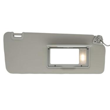 Imagem de NHILES Substituição da viseira solar do lado direito do passageiro serve para Nissan Titan 2016-2024 para-sol com luz 96400-EZ70B cor cinza