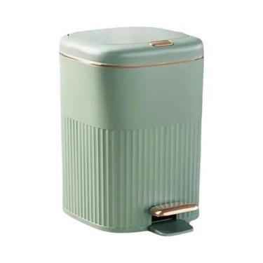 Imagem de Lixeira De Pedal Impermeável De Grande Capacidade Com Tampa Para Banhe