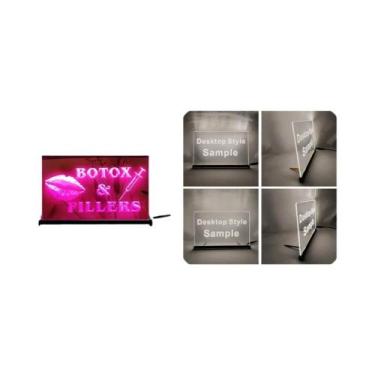 Imagem de Letreiro De Néon LED Vintage Com Lábios, Seringa, Preenchimentos De Bo