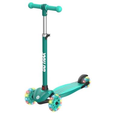 Imagem de Gotrax KS1 Kids Kick Scooter, rodas iluminadas por LED e 3 guidões de altura ajustáveis, deck antiderrapante inclinado para dirigir e alargar, scooter de 3 rodas para meninos e meninas de 2 a 8 anos e até 45 kg (verde)