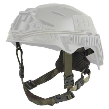 Imagem de Zhongren Capacete tático Airsoft Alça de queixo com mostrador ajustável, sistema de suspensão para capacete MICH Wendy, acessório universal para capacete confortável, caça ao ar livre, explorador,