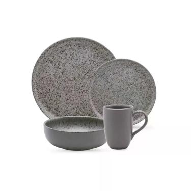 Imagem de Jogo de Jantar e Lanche 16 Peças Chá Café Gray Oxford