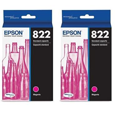 Imagem de Cartucho de tinta Epson T822 DuraBrite Ultra Magenta (pacote com 2)