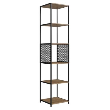 Imagem de Estante Expositor Livros Studio Industrial Alta 5 Prateleiras Placa e Ponto P1023 Mel