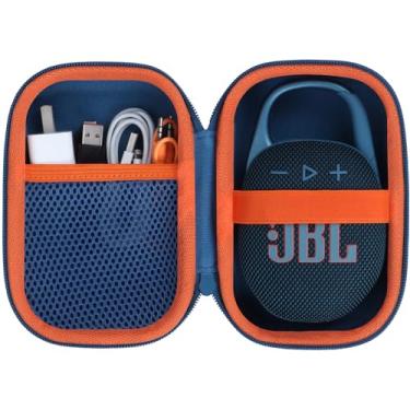 Imagem de Lebakort Capa rígida compatível com alto-falante portátil JBL Clip 5 Clip 4 (capa azul)