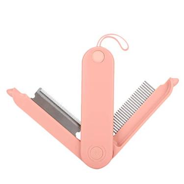 Imagem de Pontes para cães para cuidar da escova de cabelo de agulha de aço de aço para remover emaranhados e nós, ferramenta profissional de higiene para gato de cachorro de cabelos (Pink)