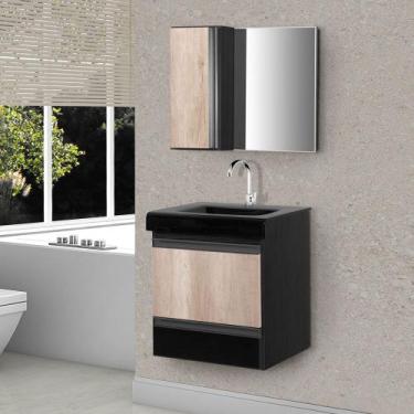 Imagem de Gabinete de Banheiro com Espelheiro Kit Natal 50cm - Boatto Móveis , N