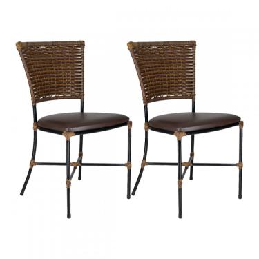 Imagem de Conjunto de 2 Cadeiras para Ãrea Externa Gramado Fibra Junco