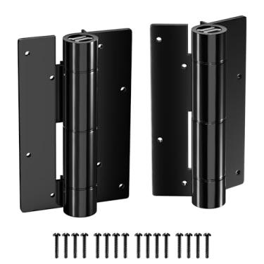 Imagem de JZVXX 2 pares de dobradiças de porta de fechamento automático de 14 cm, dobradiças de alumínio, dobradiças de portão resistentes para portões de metal, portões de piscina, portões de alumínio (2)