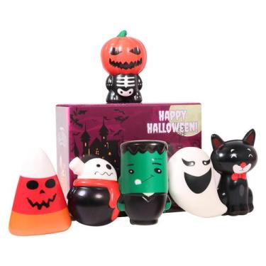 Imagem de Squishies Toys FauKait Halloween Slow Rising, pacote com 6 unidades e 